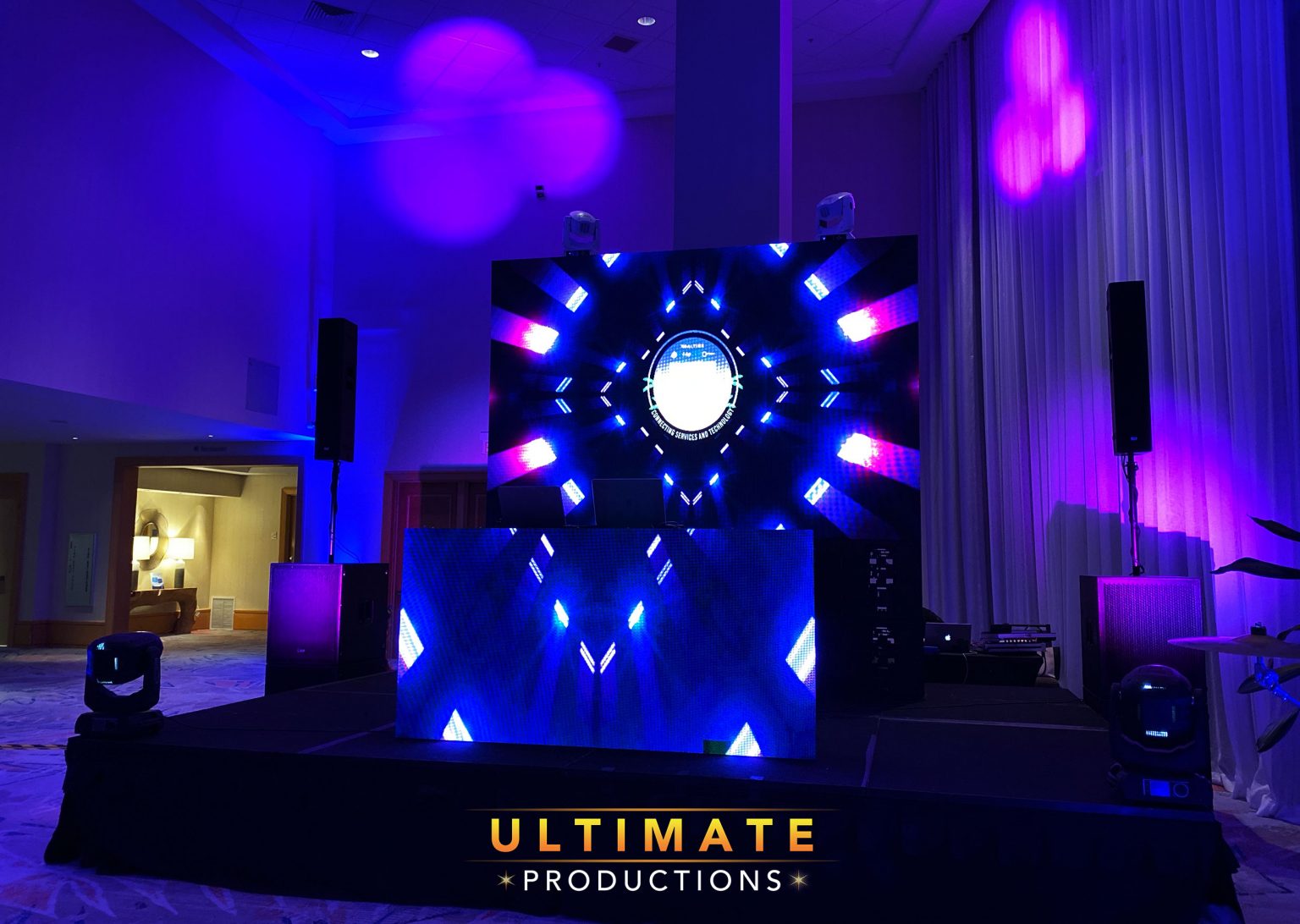 Large LED video wall installed for a corporate general session