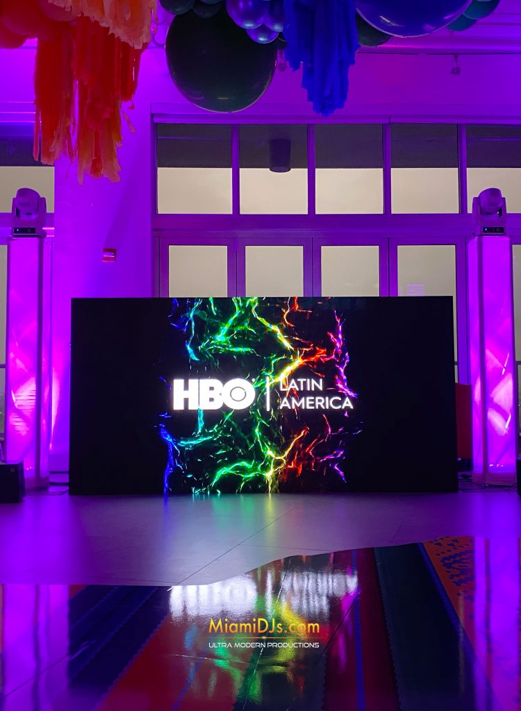 HBO Latin America event with LED wall at the Penthouse at Riverside Wharf