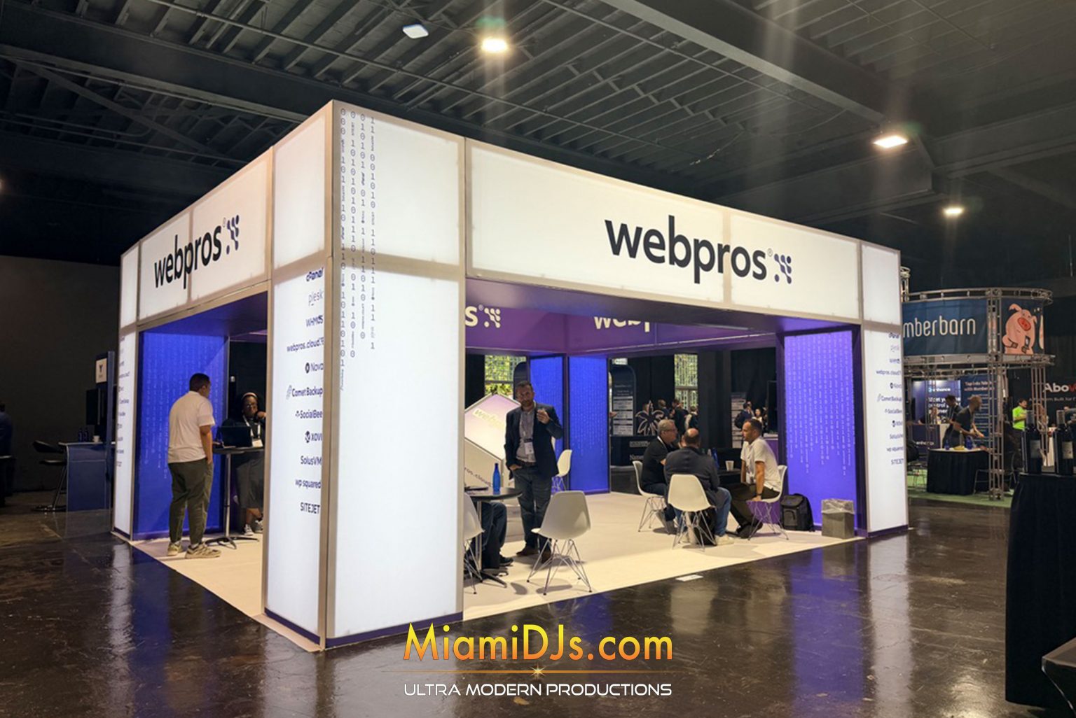 Branded sponsor arch at the CloudFest and NamesCon expo hall