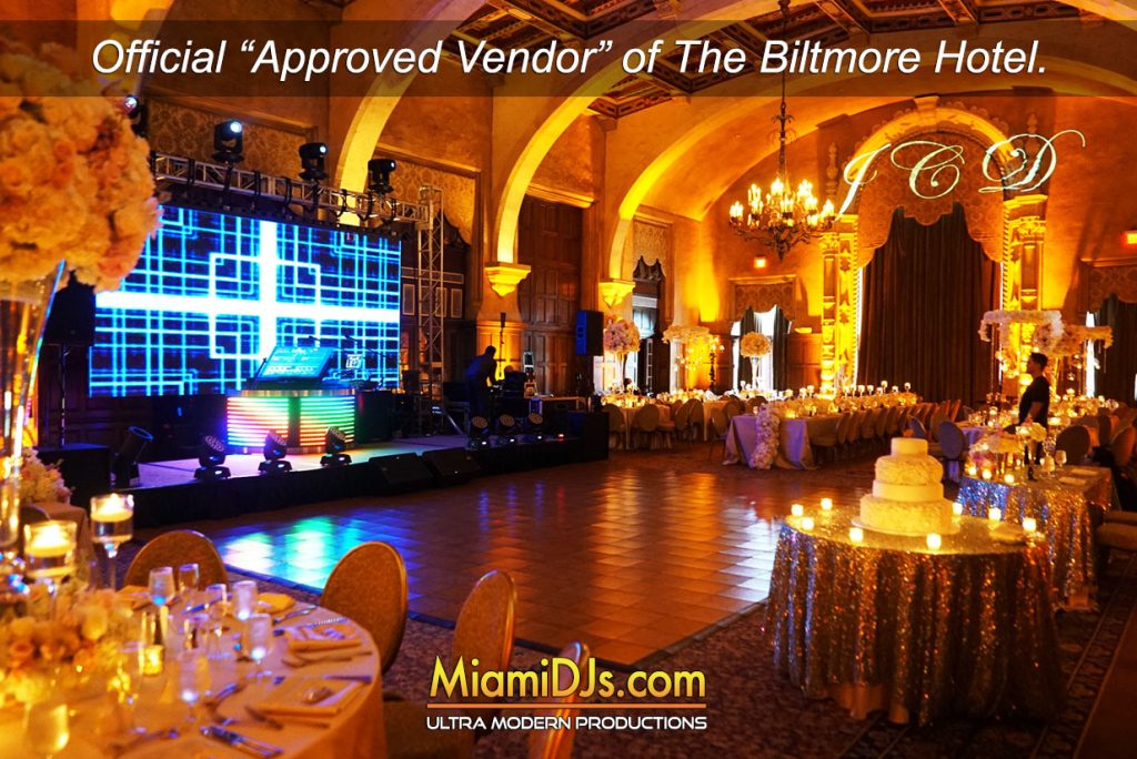 Wedding reception at The Biltmore Hotel in Coral Gables